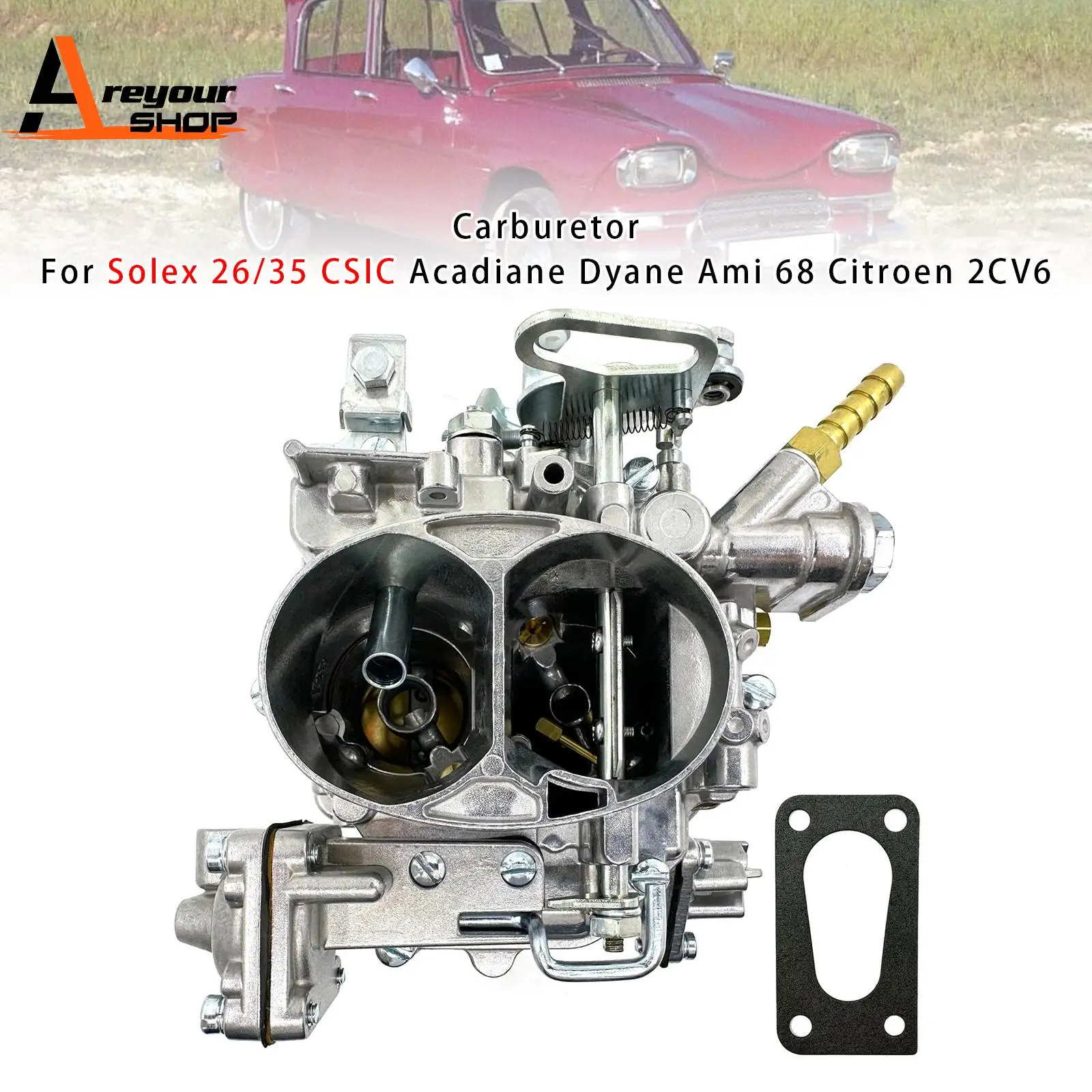 Карбюратор для Solex 26/35 CSIC Acadiane Dyane Ami 68 Citroen 2CV6 
Карбюратор для Solex 26/35 CSIC Acadiane Dyane Ami 68 Citroen 2CV6