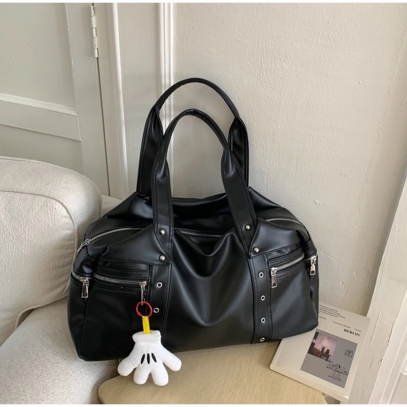 Soft Leather Multi-layer Zipper Tote Bag, Retro Rivet Shoulder Crossbody For Women, Fashion Commuting Travel Motorcycle Handbag
Soft Leather Multi-layer Zipper Tote Bag, Retro Rivet Shoulder Crossbody For Women, Fashion Commuting Travel Motorcycle Handbag