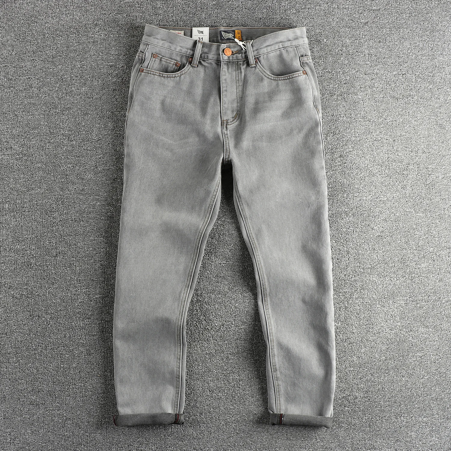 Vintage wash to do old stone gray jeans men fit straight leg all match American trend youth casual long pants
Vintage wash to do old stone gray jeans men fit straight leg all match American trend youth casual long pants
