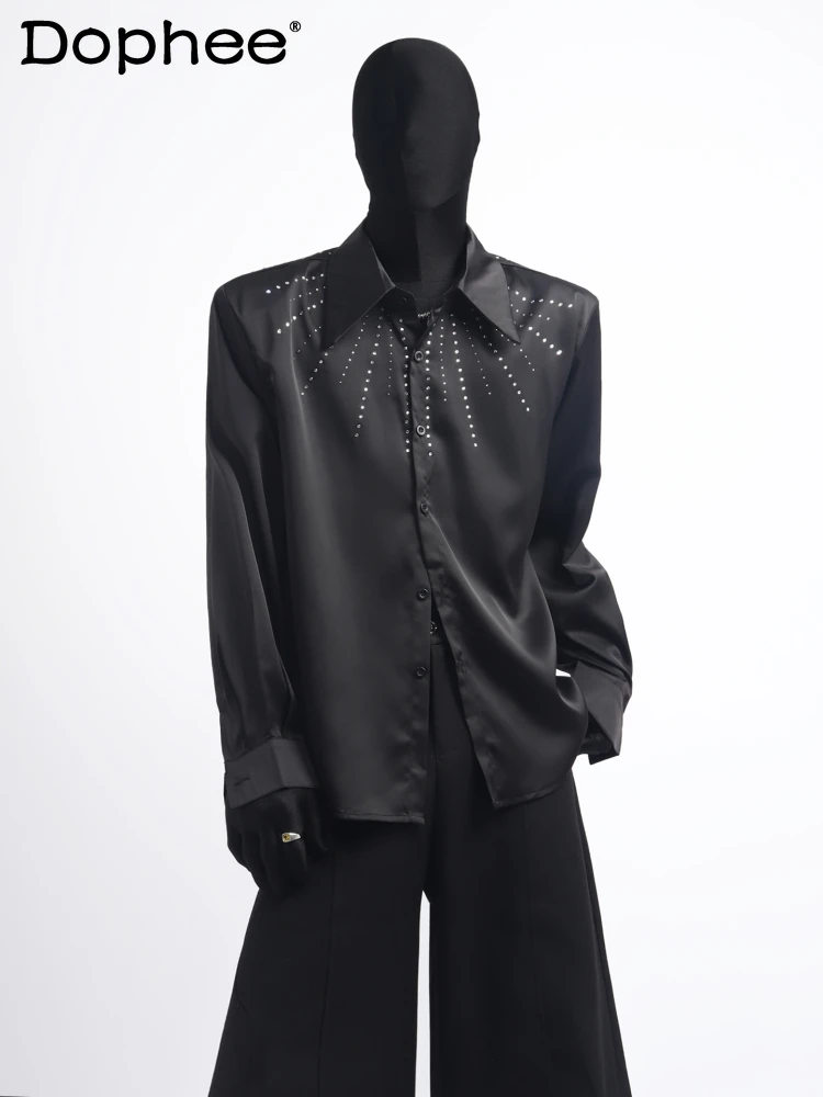 Fashion Trend High-End Heavy Rhinestone Long Sleeve Shirt Handsome Men Versatile Casual Cool Breathable Turn-Down Collar Shirt
Fashion Trend High-End Heavy Rhinestone Long Sleeve Shirt Handsome Men Versatile Casual Cool Breathable Turn-Down Collar Shirt