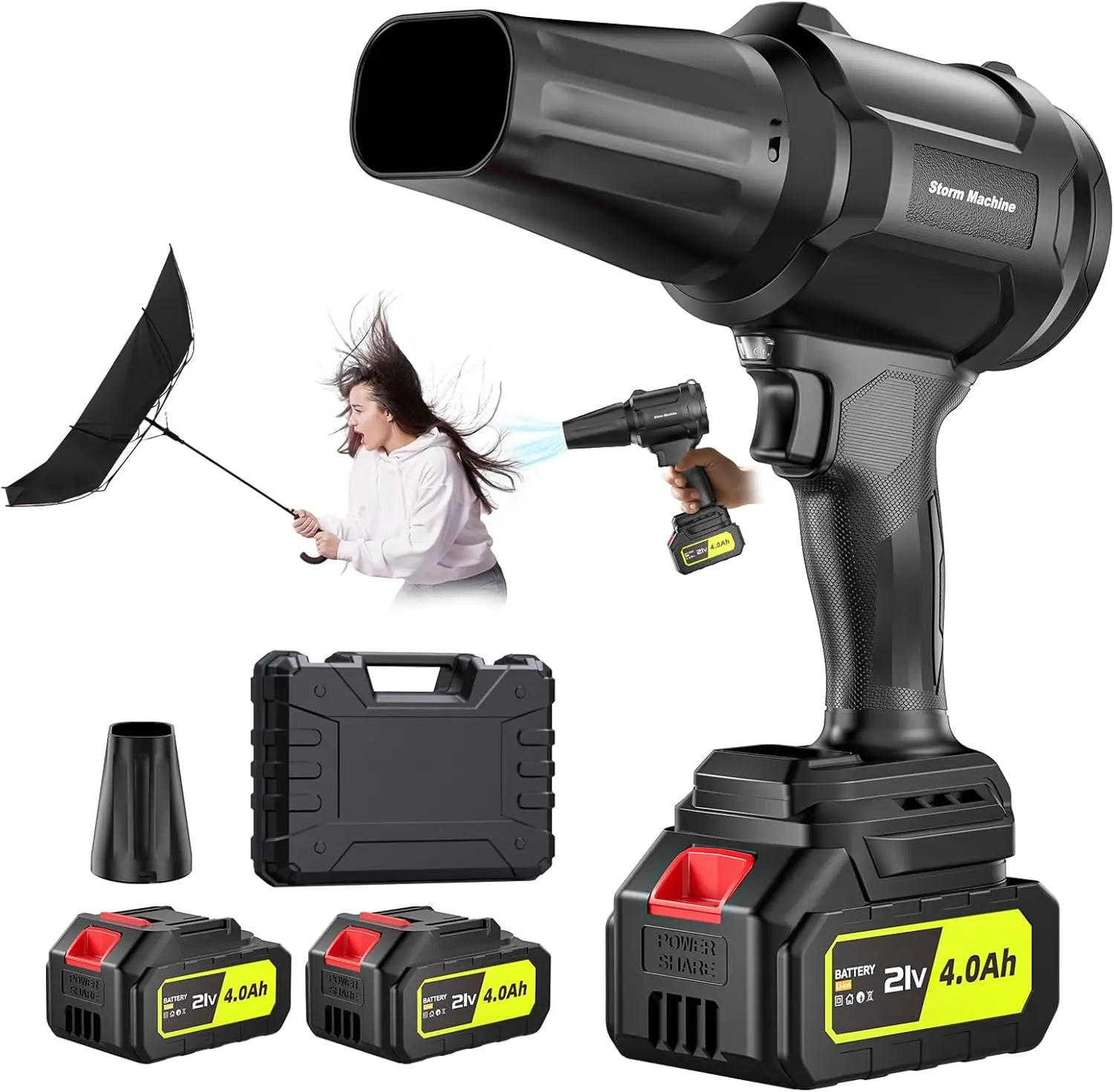 Electric-Cordless-Leaf-Blower - 400000RPM Handheld Leaf Blower - 2 X 4.0Ah Batteries and Charger Included, Lightweight Leaf Blow
Electric-Cordless-Leaf-Blower - 400000RPM Handheld Leaf Blower - 2 X 4.0Ah Batteries and Charger Included, Lightweight Leaf Blow