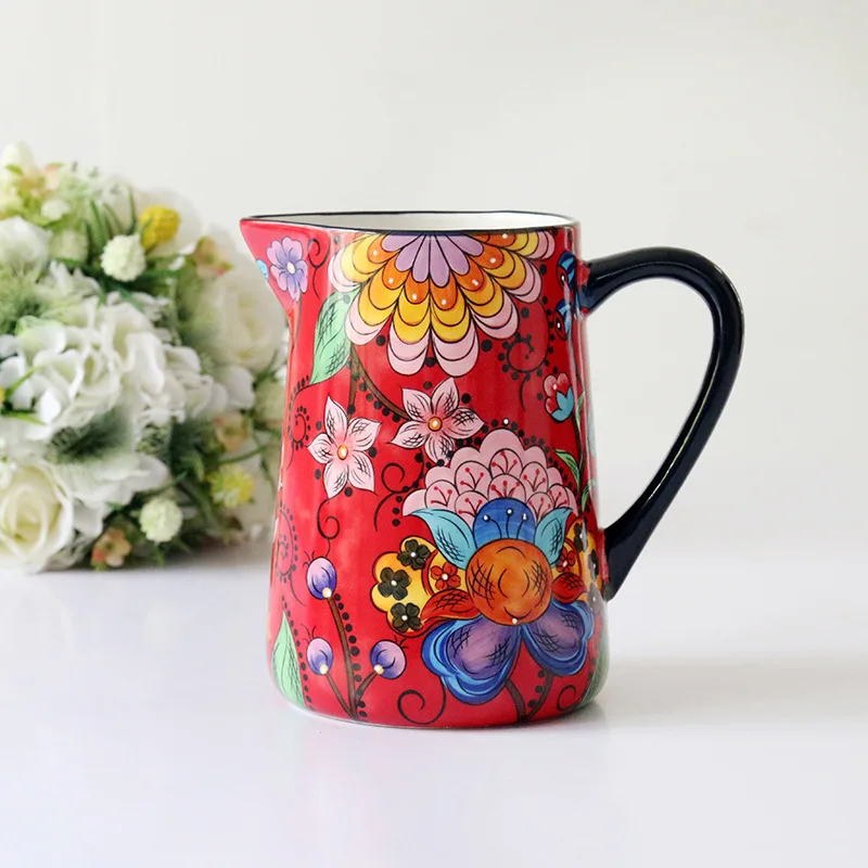 European Ceramic Water Jug Large Capacity with Lid Creative Home Decor for Dining Room
European Ceramic Water Jug Large Capacity with Lid Creative Home Decor for Dining Room