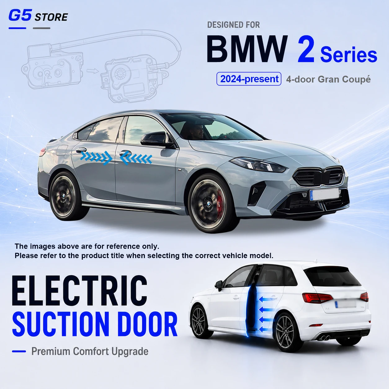 For BMW 2 Series Gran Coupé F74 F78 2024-present Car Electric Suction Door Power-assisted Closing Door Soft-close Function
For BMW 2 Series Gran Coupé F74 F78 2024-present Car Electric Suction Door Power-assisted Closing Door Soft-close Function