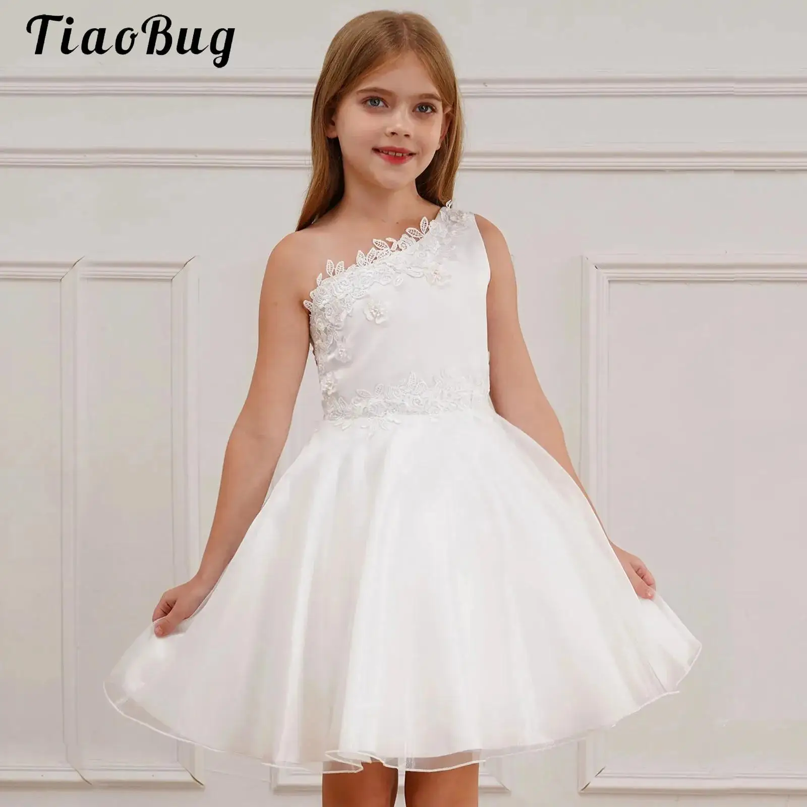 Kids Pageant Flower Girl Dress Big Girls Party Wedding Embroidered Applique One Shoulder Sleeveless Formal Dresses Ball Gown
Kids Pageant Flower Girl Dress Big Girls Party Wedding Embroidered Applique One Shoulder Sleeveless Formal Dresses Ball Gown