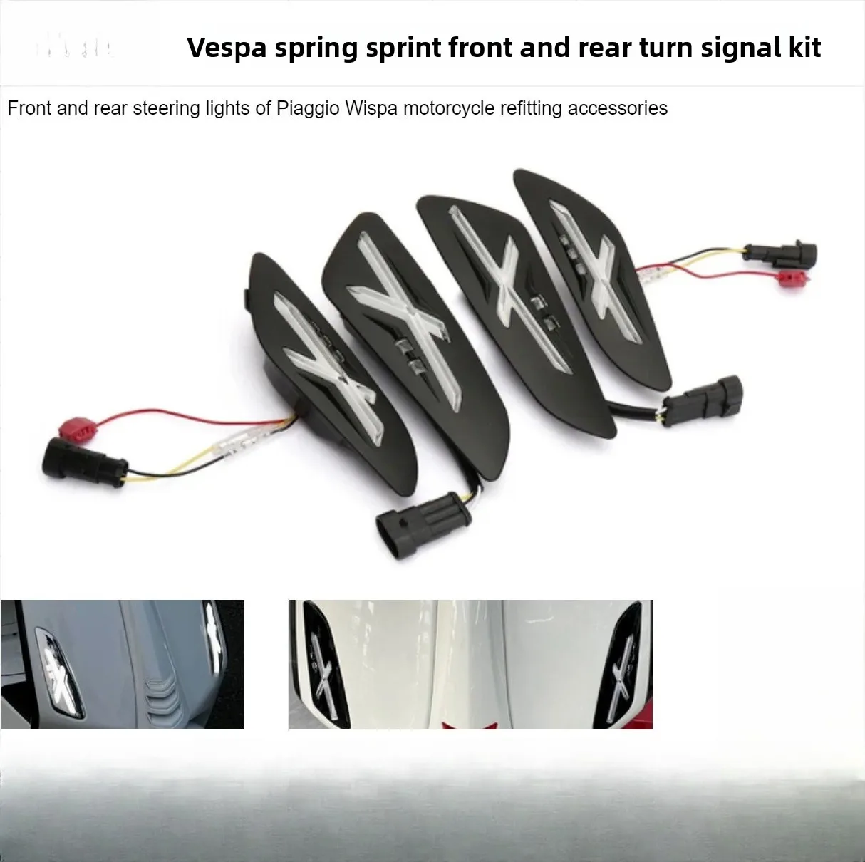 Motorcycle Tuning Accessories for Vespa Sprint Primavera Spring Sprint Front and Rear Turn Signal Kit
Motorcycle Tuning Accessories for Vespa Sprint Primavera Spring Sprint Front and Rear Turn Signal Kit
