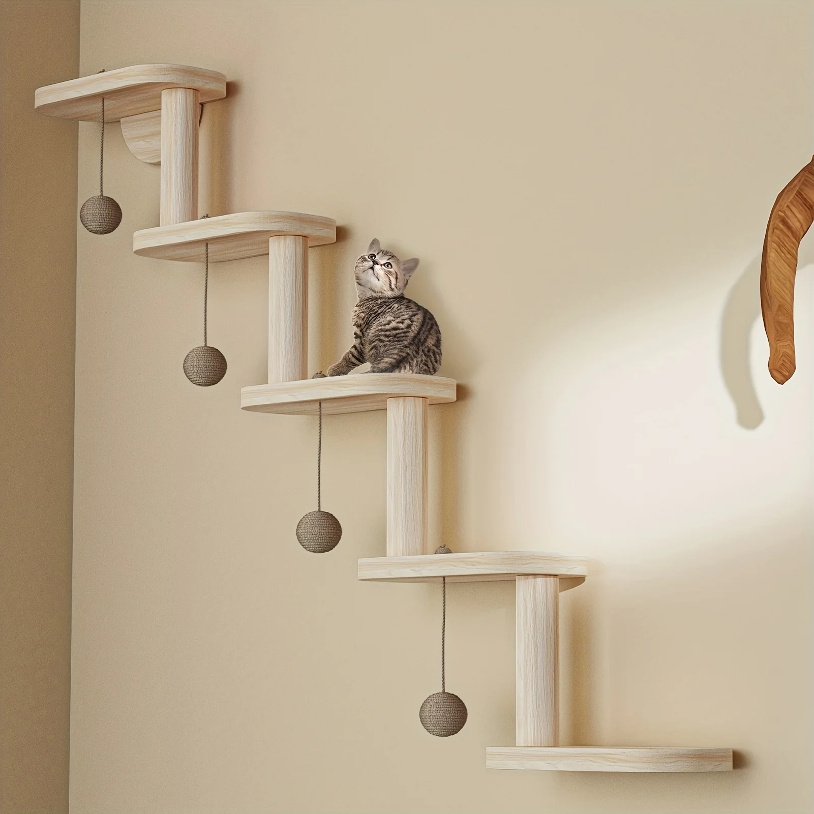 DIY Modular Cat Tree Wall-Mounted Shelf with 4 Cat Balls - Multi-Level Cat Climbing Furniture, Space-Saving Sturdy Wood-like Panels, izable Indoor Cat Activity Center & Perches, Rounded Edges for Kittens & Cats (No Ladder Needed
DIY Modular Cat Tree Wall-Mounted Shelf with 4 Cat Balls - Multi-Level Cat Climbing Furniture, Space-Saving Sturdy Wood-like Panels, izable Indoor Cat Activity Center & Perches, Rounded Edges for Kittens & Cats (No Ladder Needed
