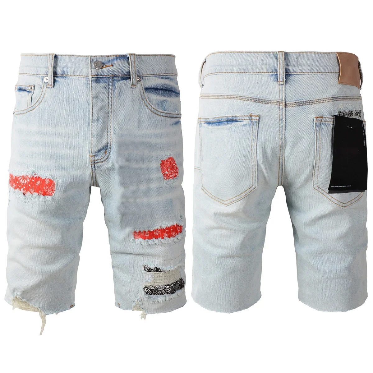 Denim Shorts High Street Casual Black White Plaid Patchwork Jeans Summer Slim-fit Brands Pants Men Women
Denim Shorts High Street Casual Black White Plaid Patchwork Jeans Summer Slim-fit Brands Pants Men Women