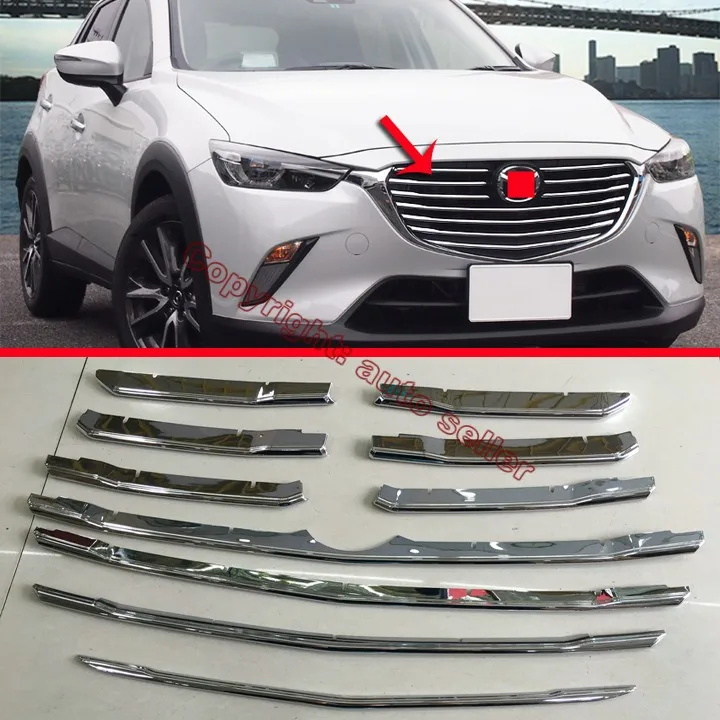 ABS Chrome Front Grille Around Trim For Mazda CX-3 2015 2016 2017 Car Accessories Stickers
ABS Chrome Front Grille Around Trim For Mazda CX-3 2015 2016 2017 Car Accessories Stickers