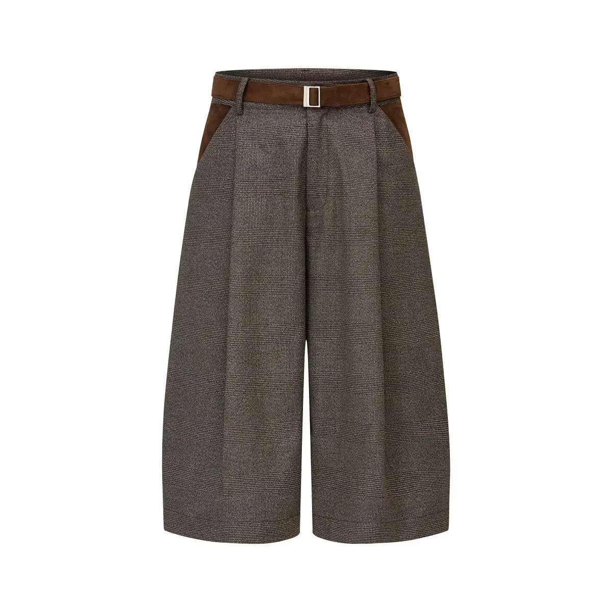 Houndstooth Plaid Splicing Old Money Wind Kendo Cleanfit Seven-Point Short Trousers 
Houndstooth Plaid Splicing Old Money Wind Kendo Cleanfit Seven-Point Short Trousers