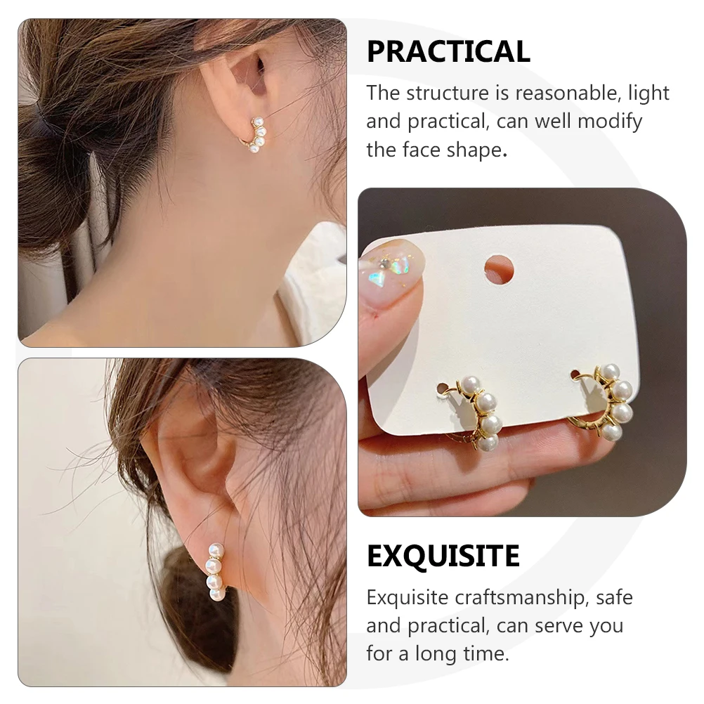 Pearl Earrings Bright Beautiful Decorative Simple Pearl Temperament All-match Ear Decors Jewelry Alloy Exquisite Safe Practical
Pearl Earrings Bright Beautiful Decorative Simple Pearl Temperament All-match Ear Decors Jewelry Alloy Exquisite Safe Practical