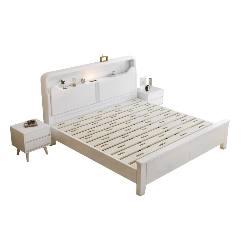 Modern simple white solid wood bed 1.8 meters double bed bedroom storage master bedroom marriage bed
Modern simple white solid wood bed 1.8 meters double bed bedroom storage master bedroom marriage bed