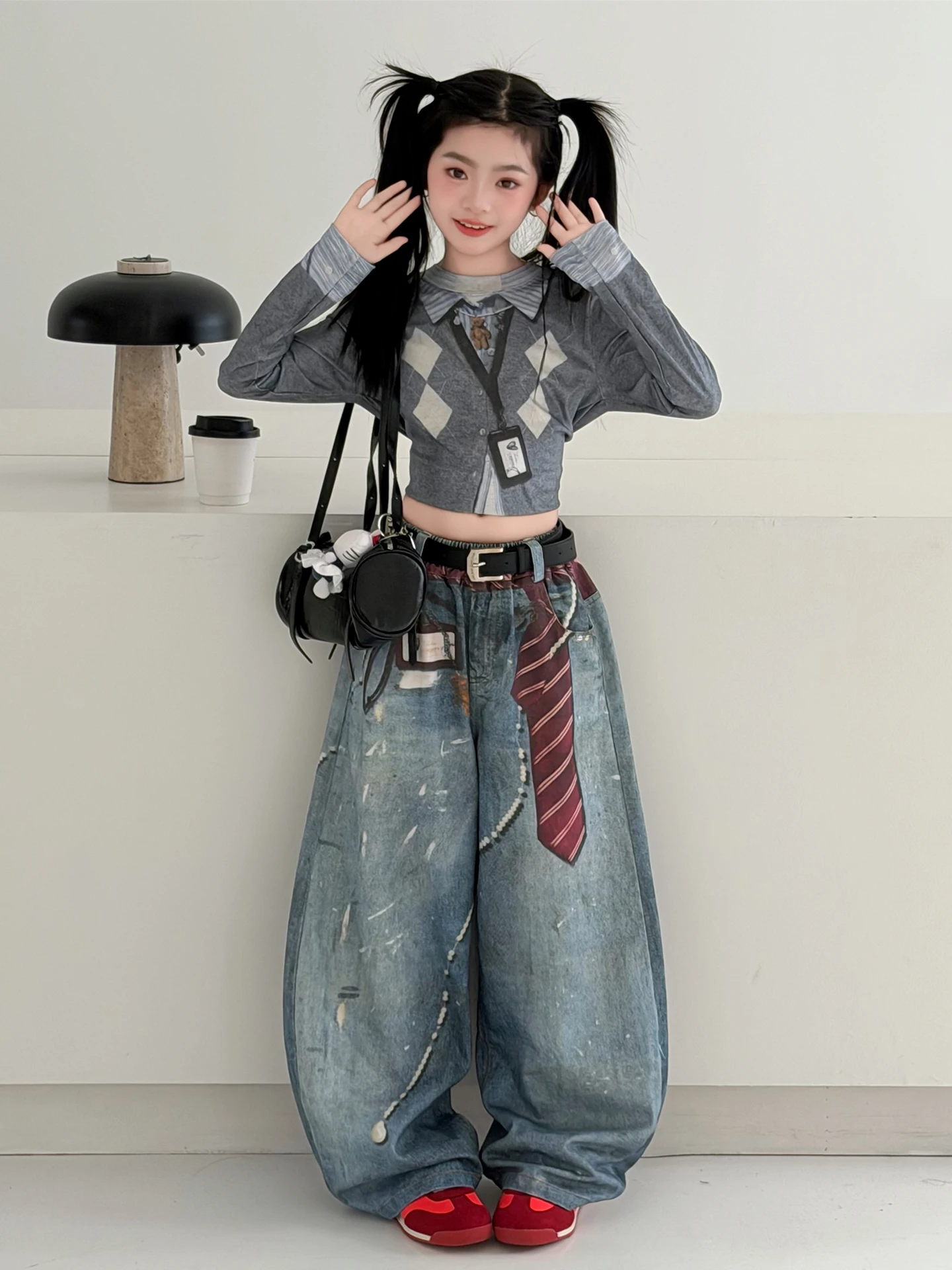 Girls Jazz Dance Streetwear Spring Autumn Set Top Cool Trendy Children's Performance Outfit Fem Toddler Faionable Outfit
Girls Jazz Dance Streetwear Spring Autumn Set Top Cool Trendy Children's Performance Outfit Fem Toddler Faionable Outfit