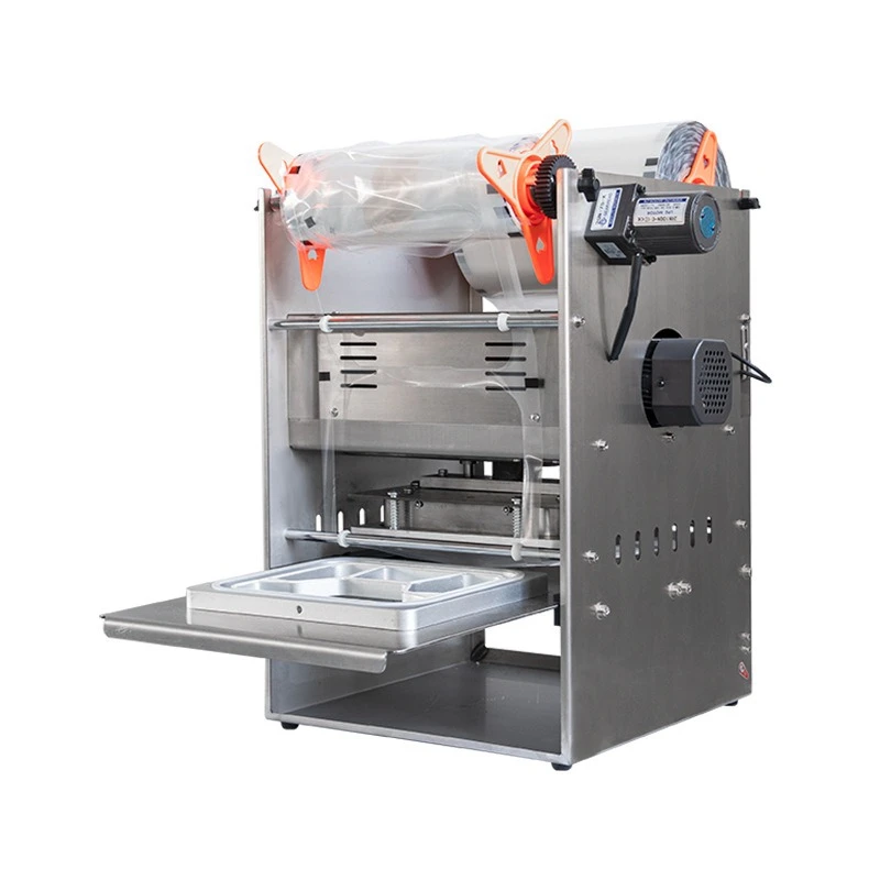 Roll film sealing machine Commercial pastry baler Automatic sealing film
Roll film sealing machine Commercial pastry baler Automatic sealing film