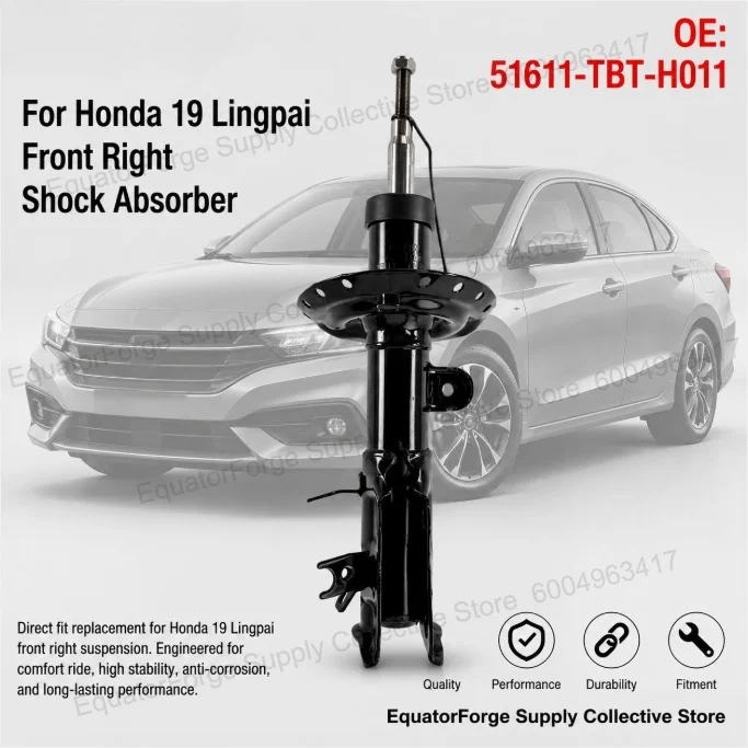 Anti-corrosion Comfort Ride High Stability Direct Fit Front Right Shock Absorber for Honda 19 Lingpai - OE 51611-TBT-H011
Anti-corrosion Comfort Ride High Stability Direct Fit Front Right Shock Absorber for Honda 19 Lingpai - OE 51611-TBT-H011