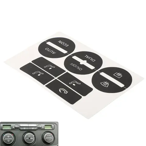 AC Window Climate Worn Peeling Buttons Repair Sticker For VW GOLF Mk5 PASSAT AC Control Button Decals Stickers Auto Accessories