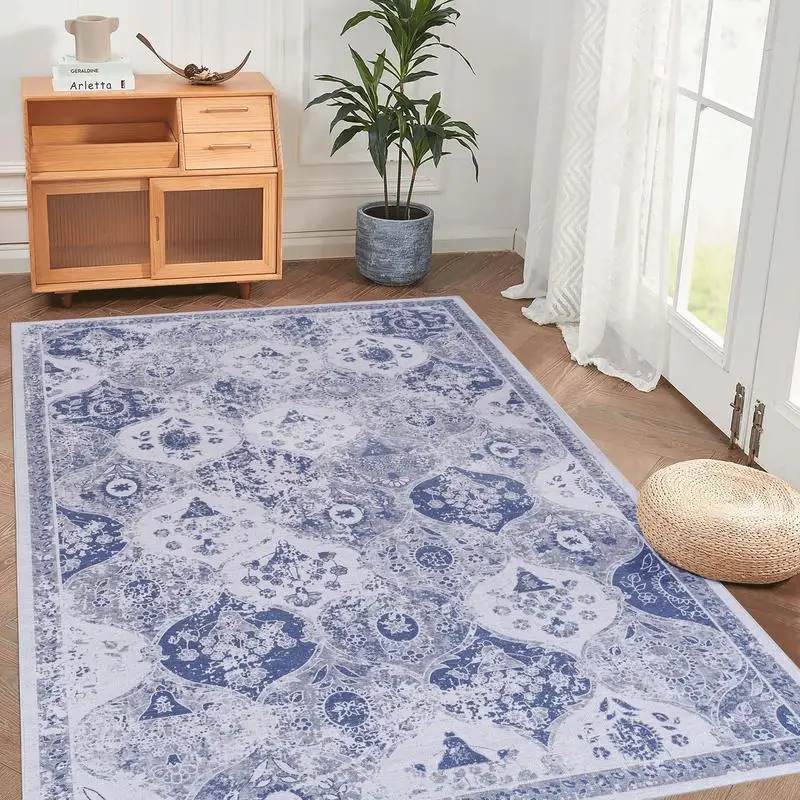 6x9 Washable Area Rug in Blue - Soft and Durable for Living Room or Bedroom
6x9 Washable Area Rug in Blue - Soft and Durable for Living Room or Bedroom