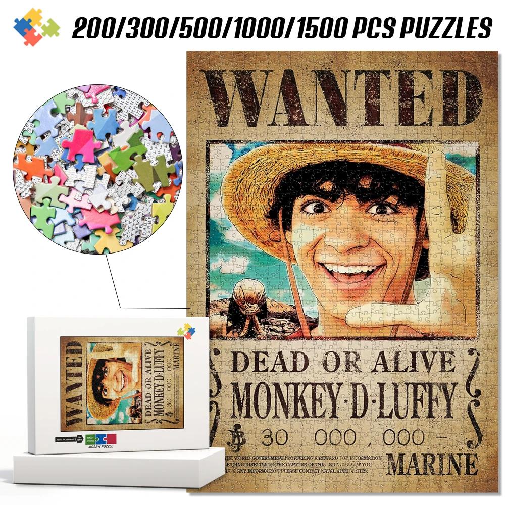 One Piece Luffy Bounty Poster Jigsaw Puzzles Family Interactive Leisure Games Creative Festival Birthday Gifts for Kids Adults
One Piece Luffy Bounty Poster Jigsaw Puzzles Family Interactive Leisure Games Creative Festival Birthday Gifts for Kids Adults