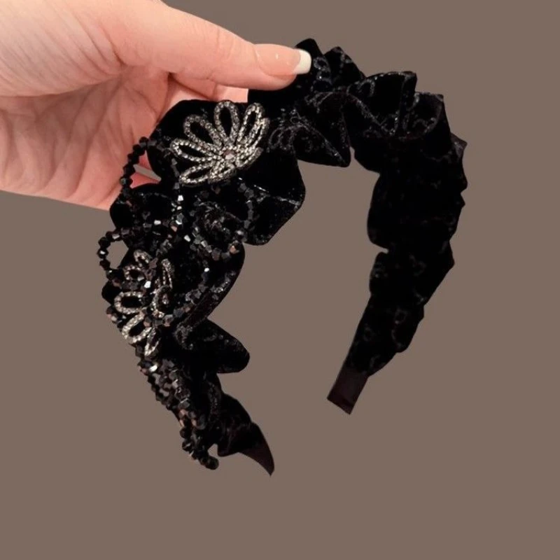 Korean Style Women Fashion New Headwear Handmade Velvet Rhinestone Flower Hairbands FemaleHeadband Hair Clip Accessories
Korean Style Women Fashion New Headwear Handmade Velvet Rhinestone Flower Hairbands FemaleHeadband Hair Clip Accessories
