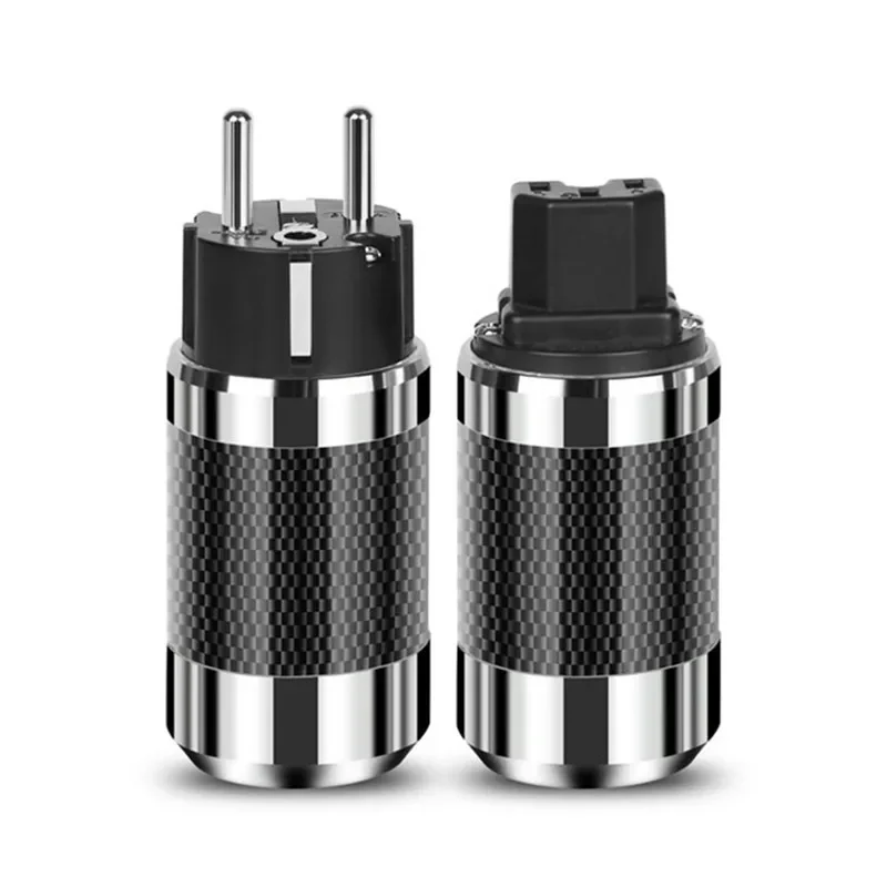 DIY AC EU Power Connector Carbon Fiber Rhodium Plated Electrical Male Female Connectors IEC Schuko HiFi Audio Plugs And Sockets
DIY AC EU Power Connector Carbon Fiber Rhodium Plated Electrical Male Female Connectors IEC Schuko HiFi Audio Plugs And Sockets