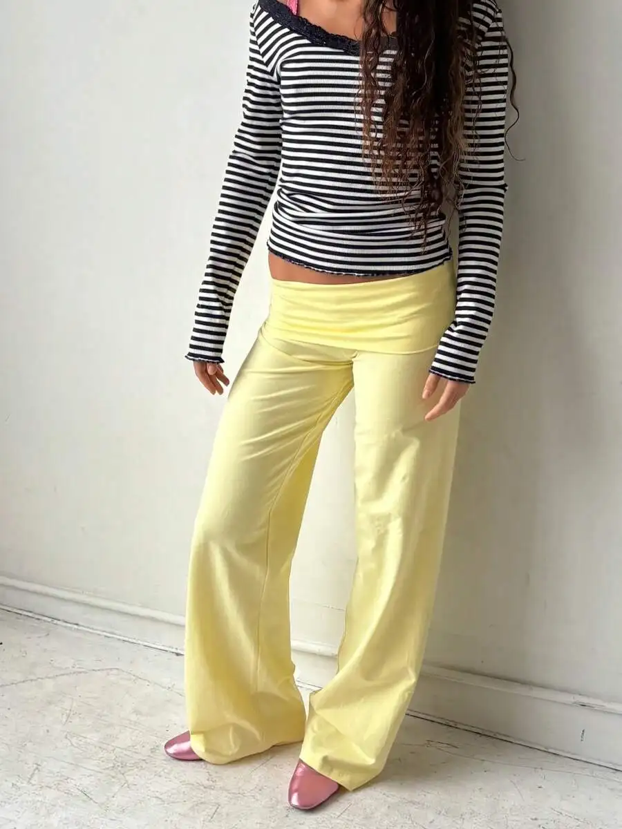 Fold Over Yoga Pants Women Low Rise Flared Leg Stretch Wide Leg Bell Bottoms
Fold Over Yoga Pants Women Low Rise Flared Leg Stretch Wide Leg Bell Bottoms