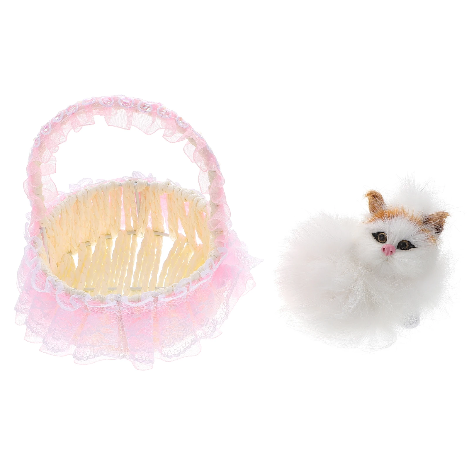 Simulation Kitten Toys Mini Flower Basket Plastic Lace Storage Container Home Decor Lightweight Handle Cat Sound
Simulation Kitten Toys Mini Flower Basket Plastic Lace Storage Container Home Decor Lightweight Handle Cat Sound