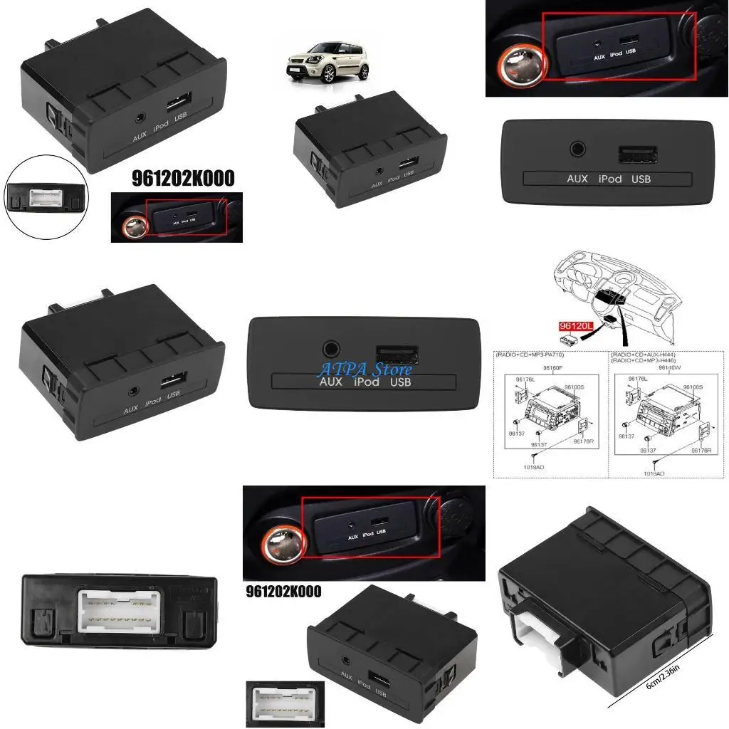 U13C Sound Interfaces USB Auxiliary Socket Input Ports Part Assembly Car Accessories 96120-2K000 961202K000 Easy Installation
U13C Sound Interfaces USB Auxiliary Socket Input Ports Part Assembly Car Accessories 96120-2K000 961202K000 Easy Installation