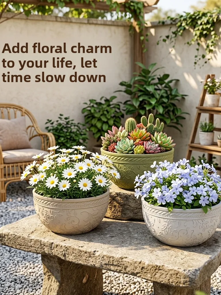 Retro Relief Wide Mouth Large Caliber Shallow Tray Special for Succulent Indoor Home Use Flower Pots Balcony Garden Entrance
Retro Relief Wide Mouth Large Caliber Shallow Tray Special for Succulent Indoor Home Use Flower Pots Balcony Garden Entrance