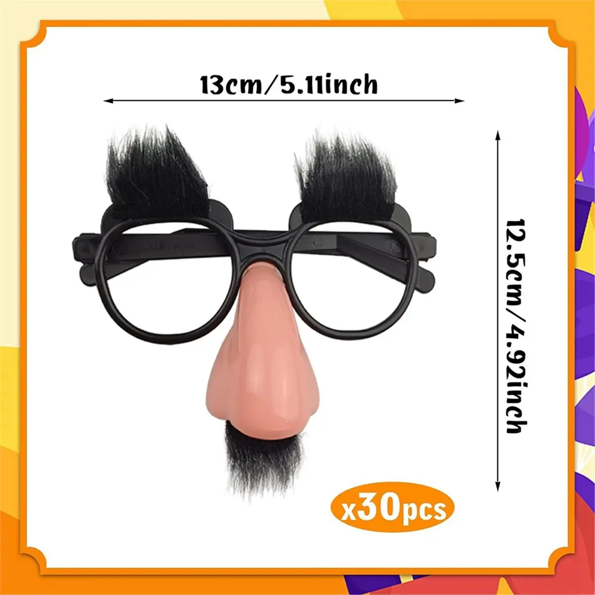 L79A 30Pcs Funny Disguise Glasses with Nose Eyebrows Mustache Party Favors for Halloween Birthday Costume Party Photo Props
L79A 30Pcs Funny Disguise Glasses with Nose Eyebrows Mustache Party Favors for Halloween Birthday Costume Party Photo Props