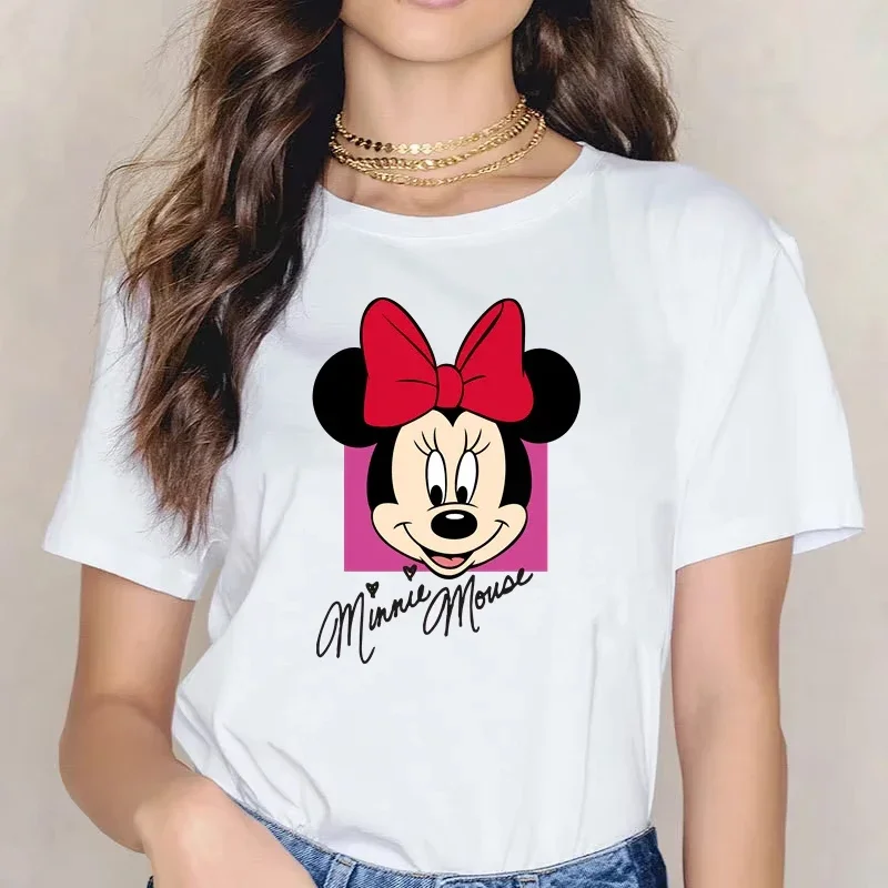 Fashion Minnie Mouse Print Women T-shirt 2025 White Summer Short Sleeve T Shirt Crew Neck Casual Top for Unisex Clothing Top Y2k
Fashion Minnie Mouse Print Women T-shirt 2025 White Summer Short Sleeve T Shirt Crew Neck Casual Top for Unisex Clothing Top Y2k