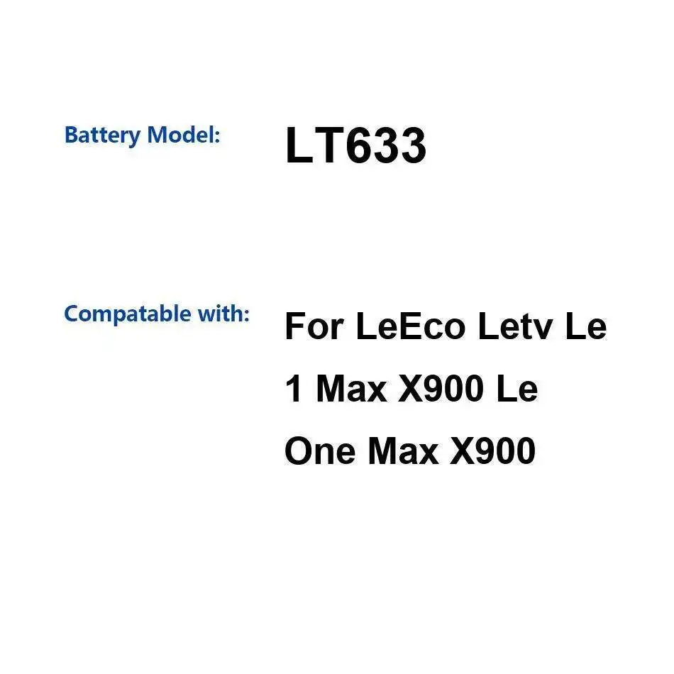 Reliable Power For Leeco Letv LE 1 One Max X900 LT633 3400Mah Mobile Phone Battery Good Low-Temperature Performance
Reliable Power For Leeco Letv LE 1 One Max X900 LT633 3400Mah Mobile Phone Battery Good Low-Temperature Performance