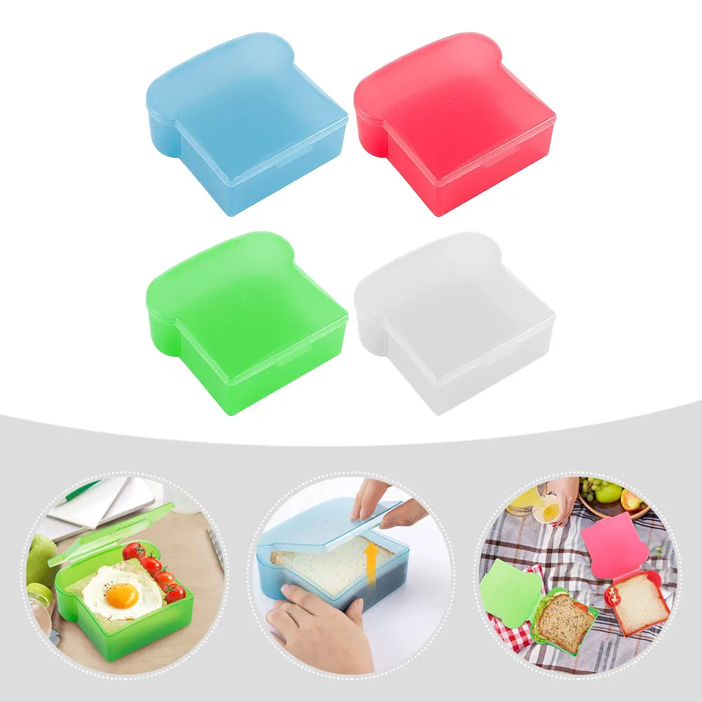 4pcs Bread Storage Box Leak-Proof Sealed Food Container For Camping Picnic Outdoor Fruit Case Bento Holder Toast Container
4pcs Bread Storage Box Leak-Proof Sealed Food Container For Camping Picnic Outdoor Fruit Case Bento Holder Toast Container