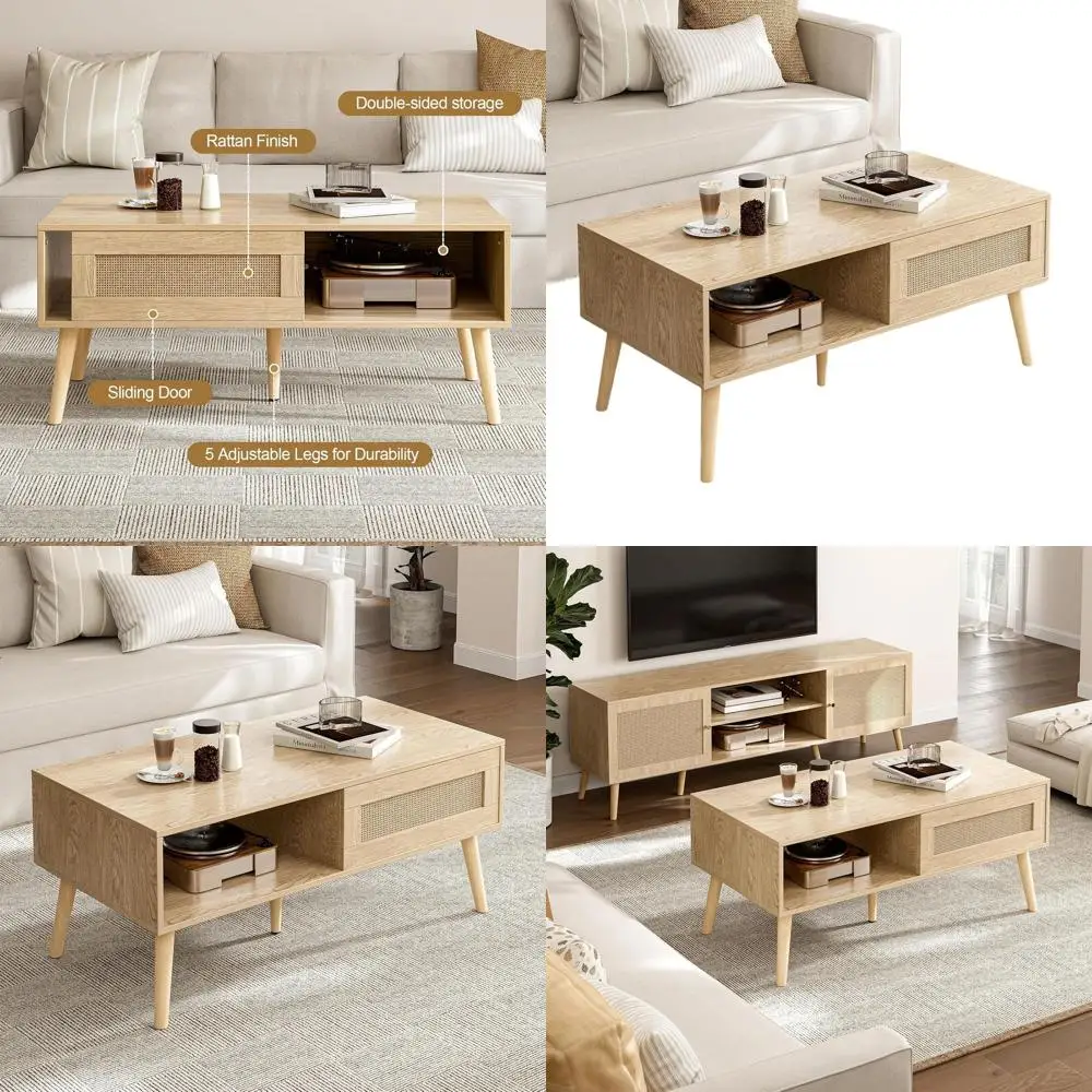 Журнальный столик для хранения с раздвижной дверью из ротанга, обеденный стол в богемном стиле, ножки из массива дерева, подходит для гостиной, дубовый Finis
Журнальный столик для хранения с раздвижной дверью из ротанга, обеденный стол в богемном стиле, ножки из массива дерева, подходит для гостиной, дубовый Finis