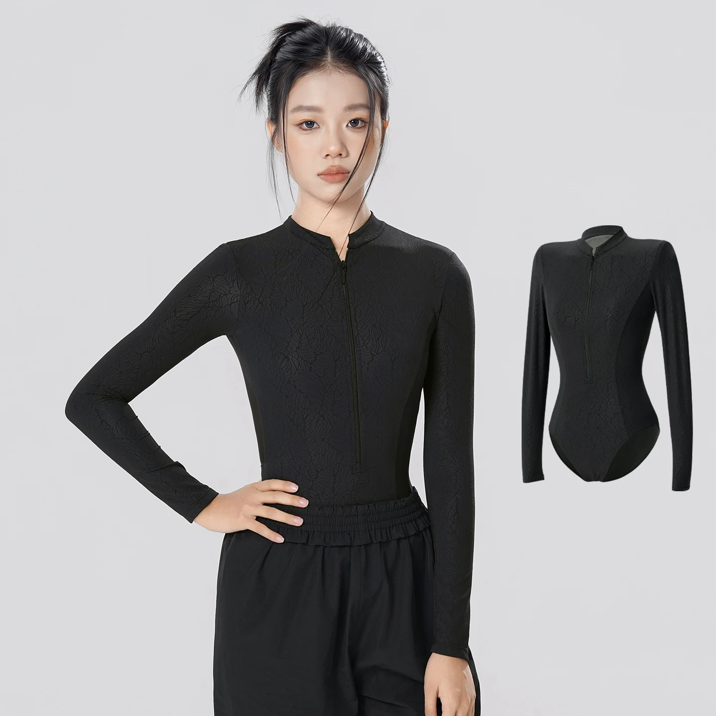 Женские балетные трико на молнии для взрослых с длинными рукавами на спине, сетчатый танцевальный трико, гимнастические трико с воротником-стойкой, танцевальные боди
Женские балетные трико на молнии для взрослых с длинными рукавами на спине, сетчатый танцевальный трико, гимнастические трико с воротником-стойкой, танцевальные боди