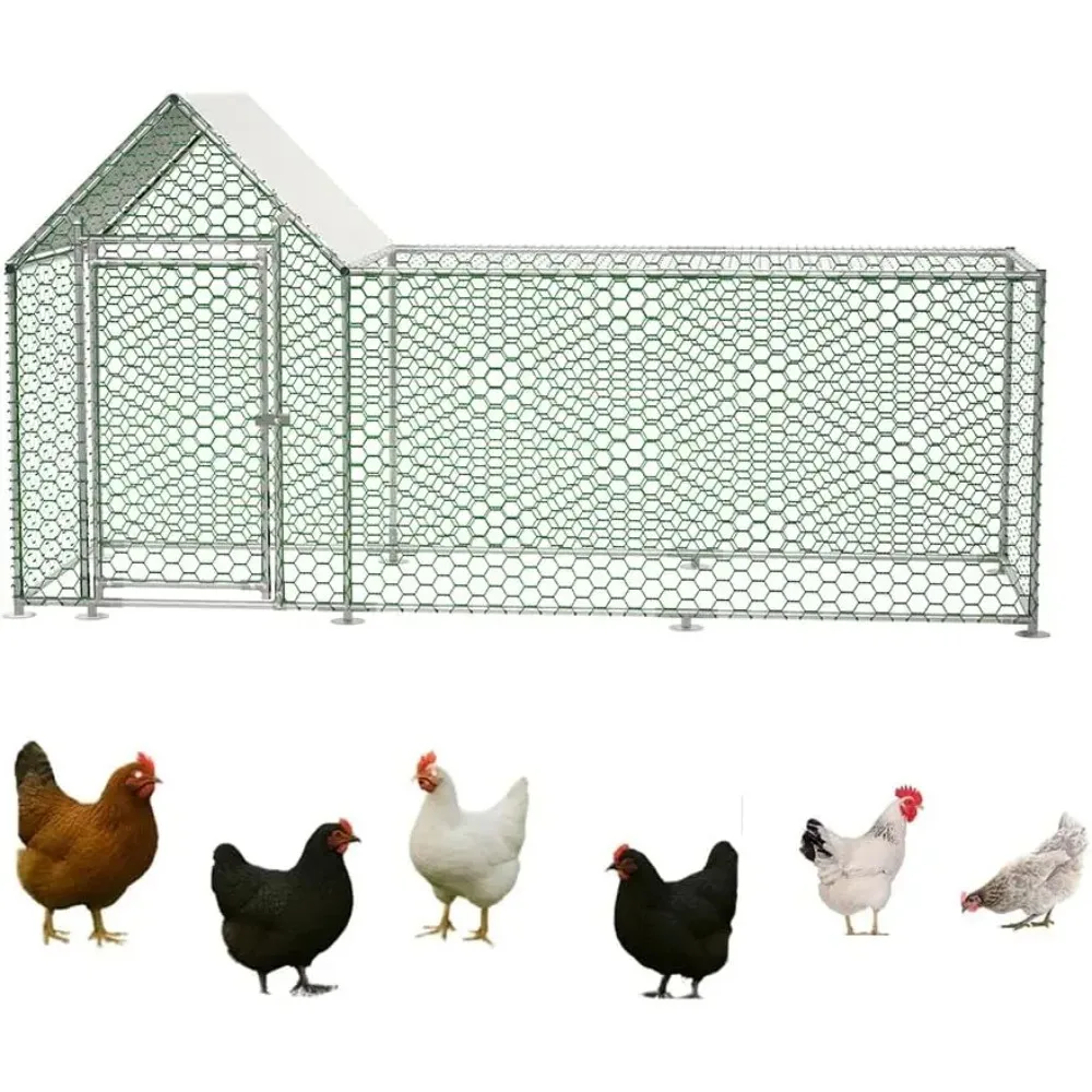 large metal chicken coop with run, 10x3x5ft chicken runs for yard with cover, portable poultry cage hen house duck coop for outd
large metal chicken coop with run, 10x3x5ft chicken runs for yard with cover, portable poultry cage hen house duck coop for outd