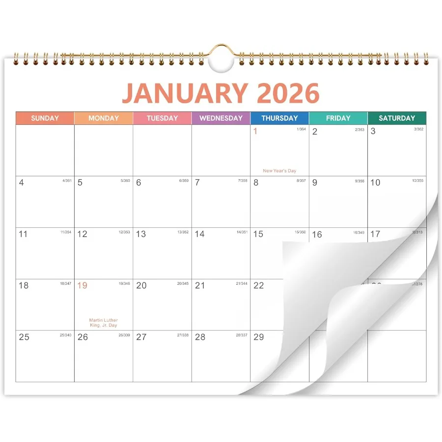 Календарь на 2026 Настенный календарь на 2026 от января по декабрь 2026 Календарь на 2026 год со спиральной бумагой премиум-класса 14,5 x 11,5 дюймов
Календарь на 2026 Настенный календарь на 2026 от января по декабрь 2026 Календарь на 2026 год со спиральной бумагой премиум-класса 14,5 x 11,5 дюймов