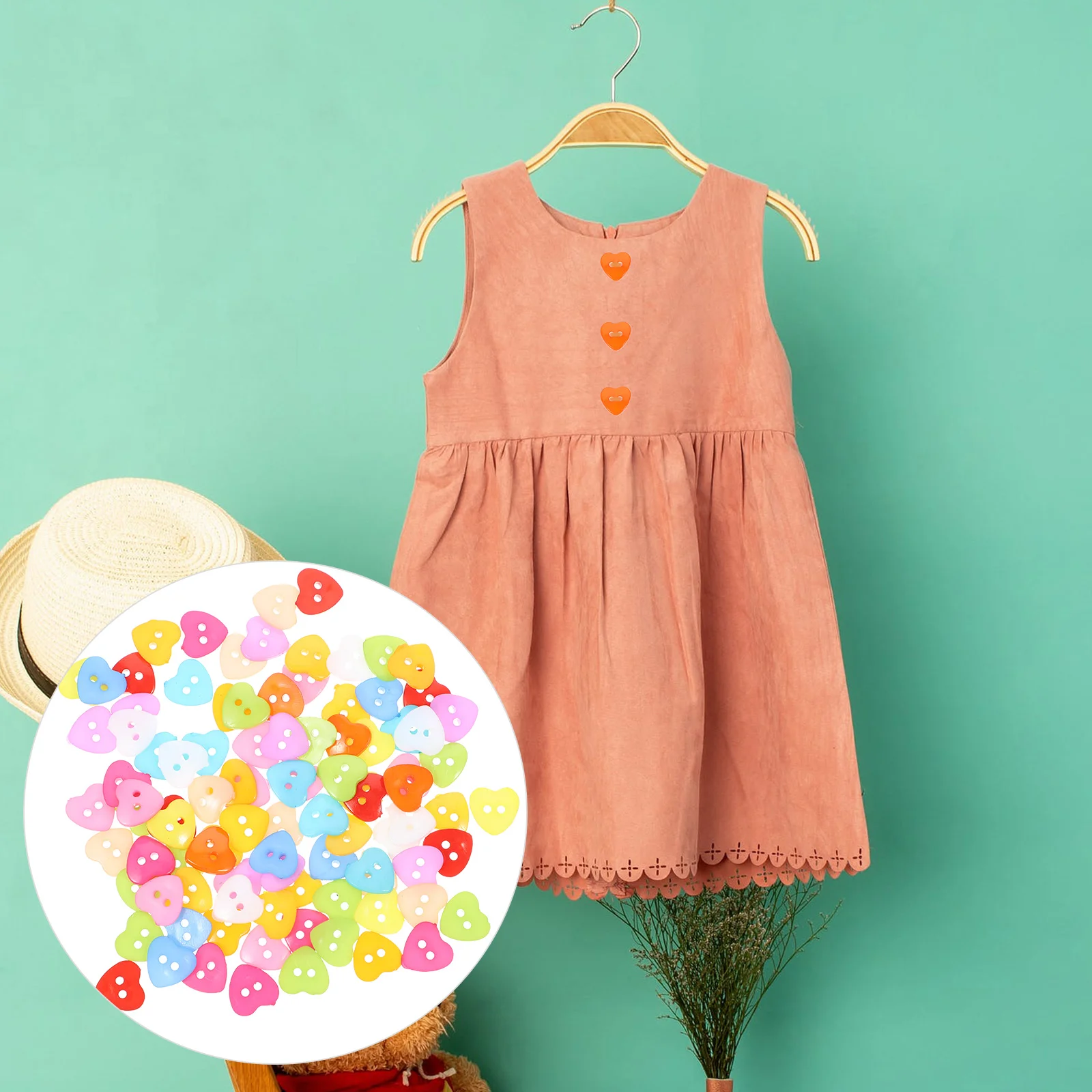 100 Pcs Pin Mixed Color Fastener Cute Buttons Pins Heart DIY Materials Crafts Child
100 Pcs Pin Mixed Color Fastener Cute Buttons Pins Heart DIY Materials Crafts Child