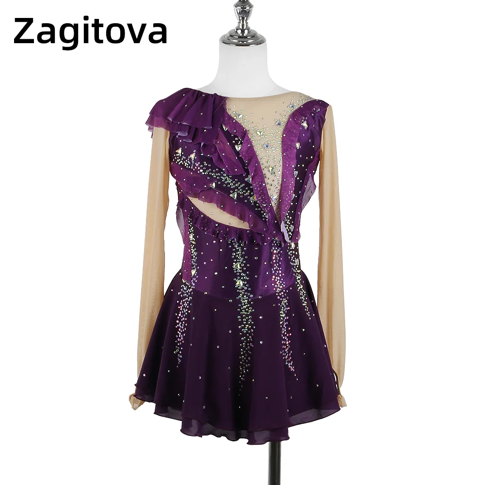 Zagitova индивидуальное платье для фигурного катания для женщин и девочек, юбка для катания на коньках, конкурс с блестящим бриллиантовым фиолетовым цветом
Zagitova индивидуальное платье для фигурного катания для женщин и девочек, юбка для катания на коньках, конкурс с блестящим бриллиантовым фиолетовым цветом