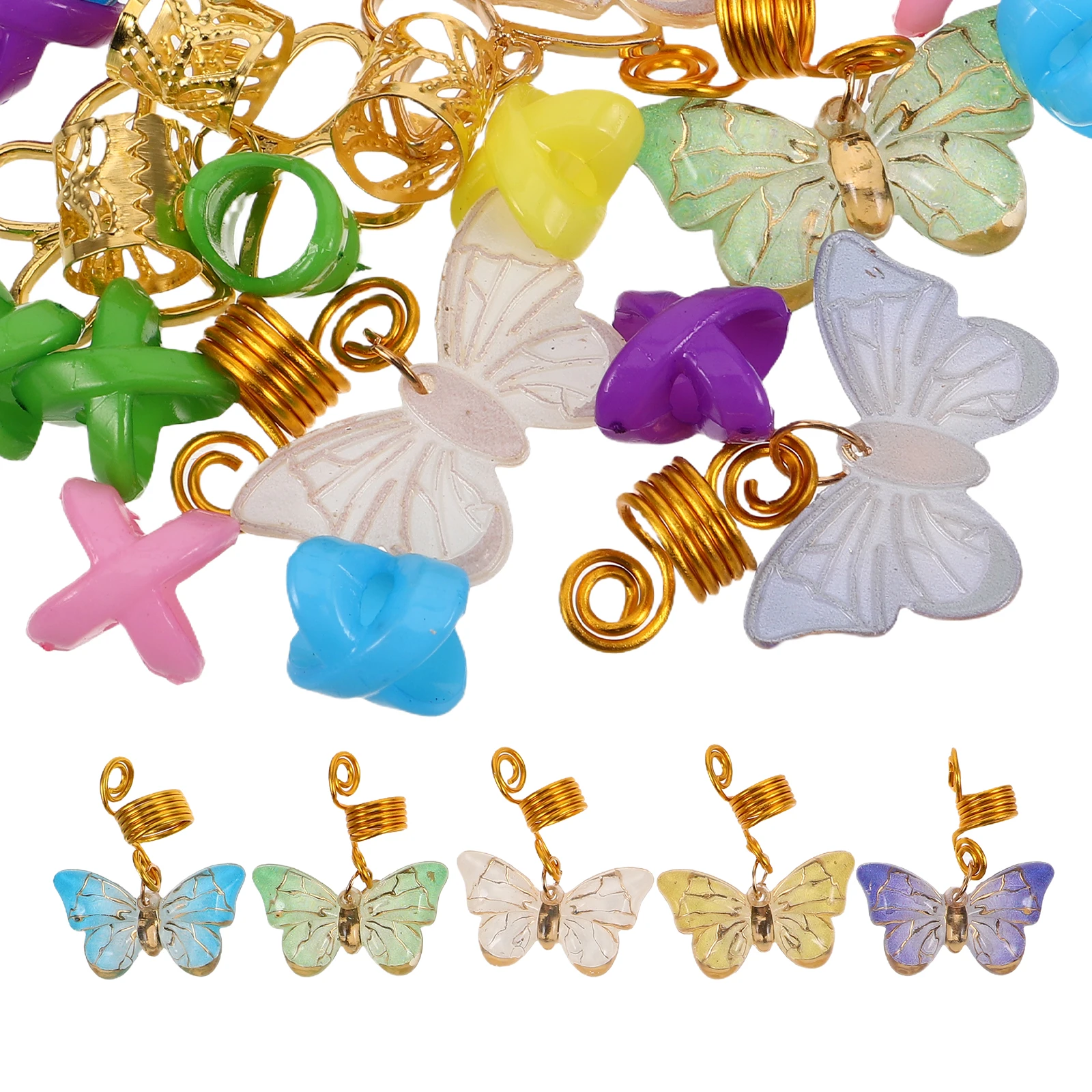 20pcs Dreadlock Butterfly Pendant Braid Charms Hair Ring Buckle Tool Macaron Color Accessories for Women Braids
20pcs Dreadlock Butterfly Pendant Braid Charms Hair Ring Buckle Tool Macaron Color Accessories for Women Braids