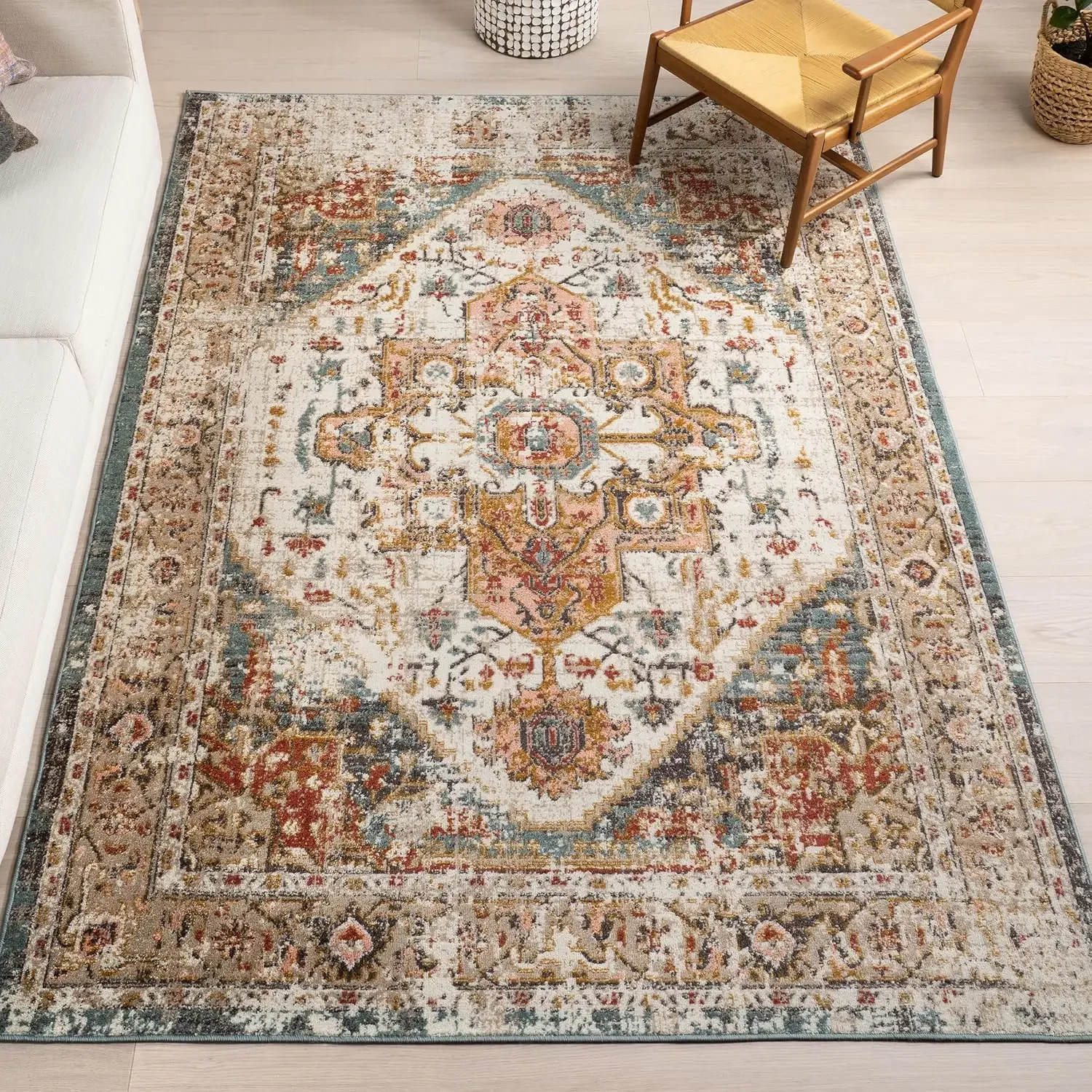 Performance Oriental Style Area Rug, Vintage Design, Durable, Easy to Clean, Justine Beige, 8' x 10'
Performance Oriental Style Area Rug, Vintage Design, Durable, Easy to Clean, Justine Beige, 8' x 10'