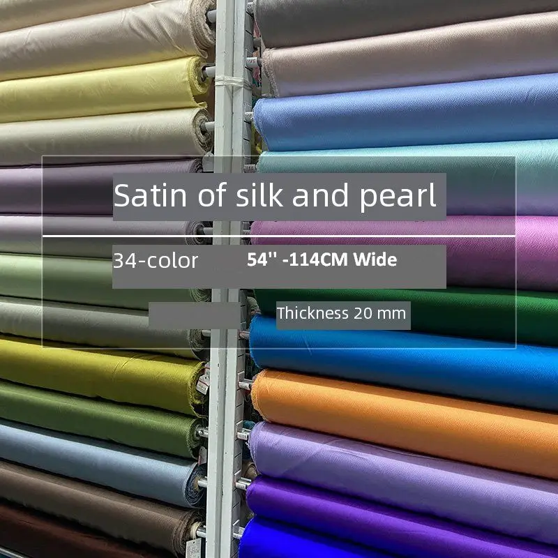 100% Mulberry Silk Fabric Solid Color for Shirt, Dress, Gown DIY SewingSilk Pearl Satin 20 Momme
100% Mulberry Silk Fabric Solid Color for Shirt, Dress, Gown DIY SewingSilk Pearl Satin 20 Momme