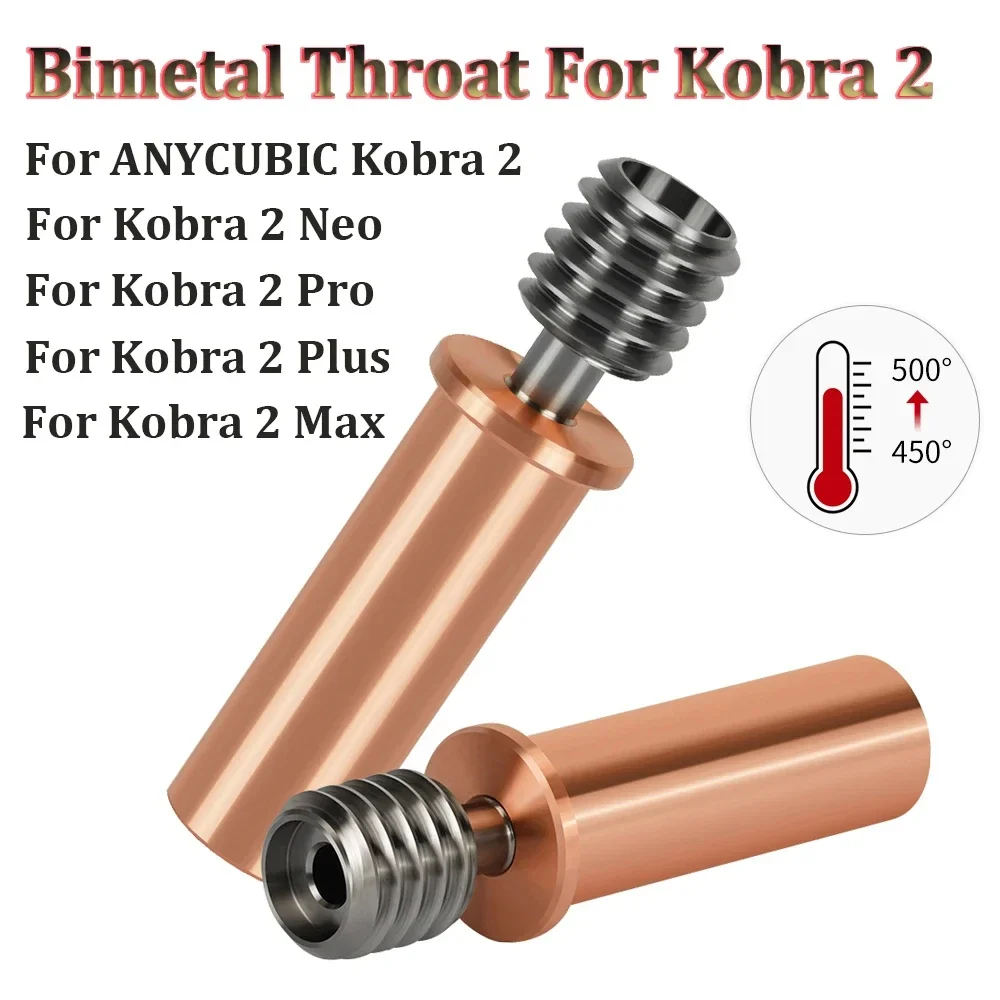 Bi-Metal Heat Break For Anycubic kobra 2 Neo upgrades M6 Bimetal Heatbreak Throat For Anycubic Kobra 2 Max Plus Hotend Throats 
Bi-Metal Heat Break For Anycubic kobra 2 Neo upgrades M6 Bimetal Heatbreak Throat For Anycubic Kobra 2 Max Plus Hotend Throats