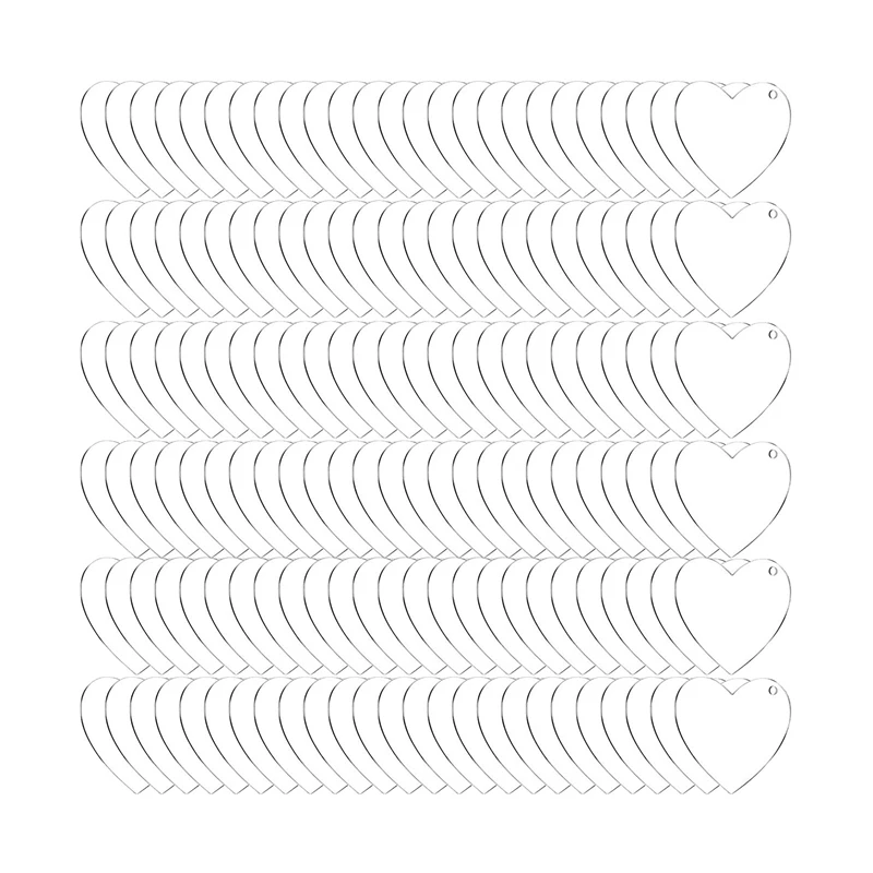 150 Pcs Heart Shape Acrylic Keychain Blanks 2 Inch Clear Acrylic Discs Ornaments Transparent For DIY Keychain Crafts
150 Pcs Heart Shape Acrylic Keychain Blanks 2 Inch Clear Acrylic Discs Ornaments Transparent For DIY Keychain Crafts