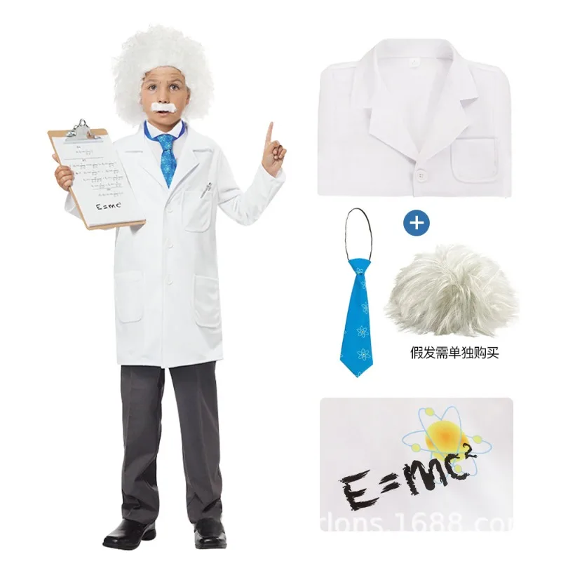 Kids Costume White Lab Coat Scientist Outfit Physics Cosplay Halloween Performance Dress
Kids Costume White Lab Coat Scientist Outfit Physics Cosplay Halloween Performance Dress