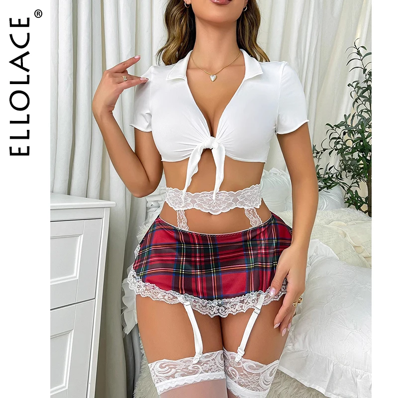 Ellolace Halloween Lingerie Sexy Women Student Cosplay Plaid Bra 3PC with Stockings Pure Desire Sissy Schoolgirl Party Costume
Ellolace Halloween Lingerie Sexy Women Student Cosplay Plaid Bra 3PC with Stockings Pure Desire Sissy Schoolgirl Party Costume