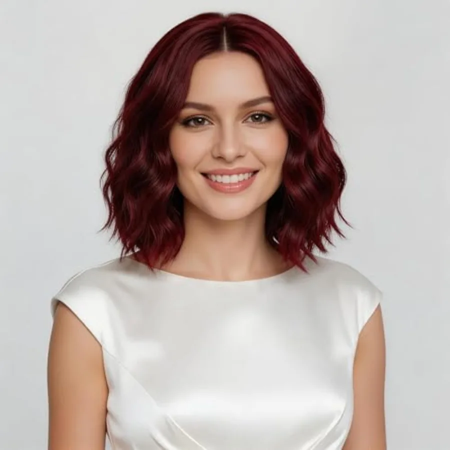 Short Wine Red Wigs for Women Wavy Middle Part Shoulder Length Burgundy Bob Wig Synthetic Heat Resistant Hair for Daily Party C
Short Wine Red Wigs for Women Wavy Middle Part Shoulder Length Burgundy Bob Wig Synthetic Heat Resistant Hair for Daily Party C