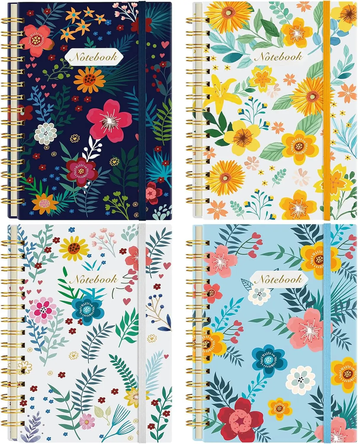 A5 Spiral Notebook for Women, College Ruled Hardcover Journal with Floral Design, 160 Pages, Office School Supplies
A5 Spiral Notebook for Women, College Ruled Hardcover Journal with Floral Design, 160 Pages, Office School Supplies