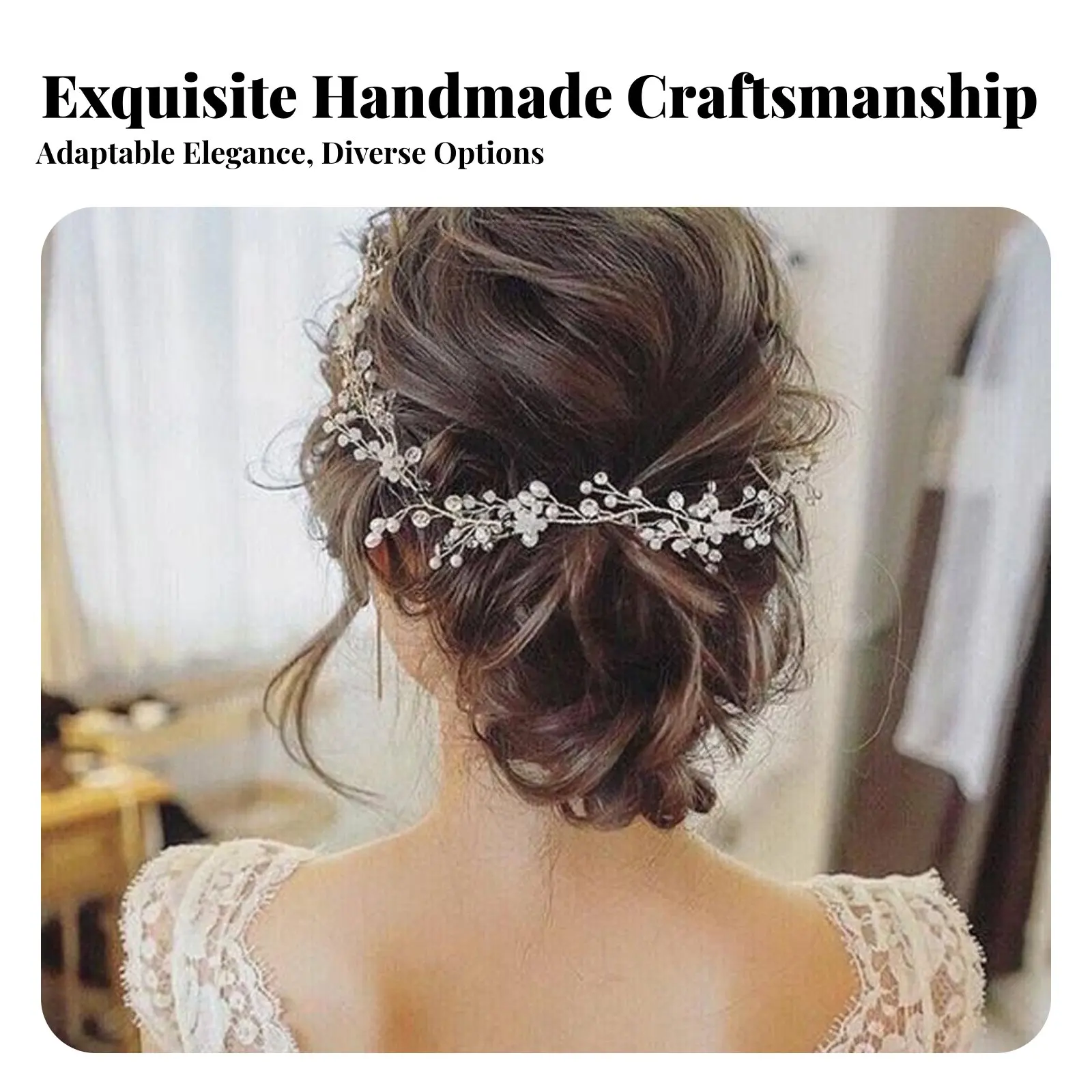 Wedding Hair Jewelry Handmade Bridal Hair Sprig Crystal Bead Headpiece Elegant Design Flexible Bridal Headband for Weddings
Wedding Hair Jewelry Handmade Bridal Hair Sprig Crystal Bead Headpiece Elegant Design Flexible Bridal Headband for Weddings