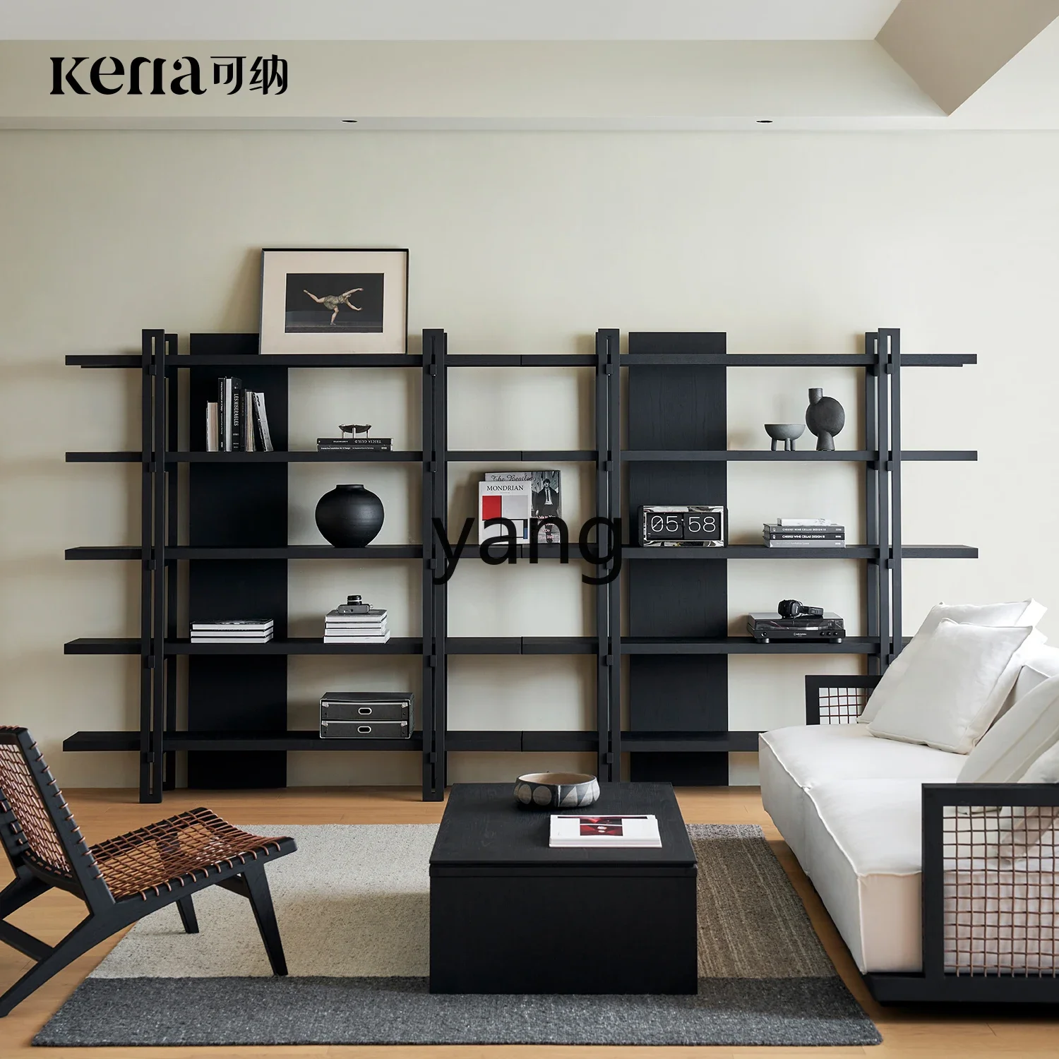 LMM bookshelf floor-to-ceiling integrated solid wood wall shelf black retro display wabi-sabi shelf
LMM bookshelf floor-to-ceiling integrated solid wood wall shelf black retro display wabi-sabi shelf