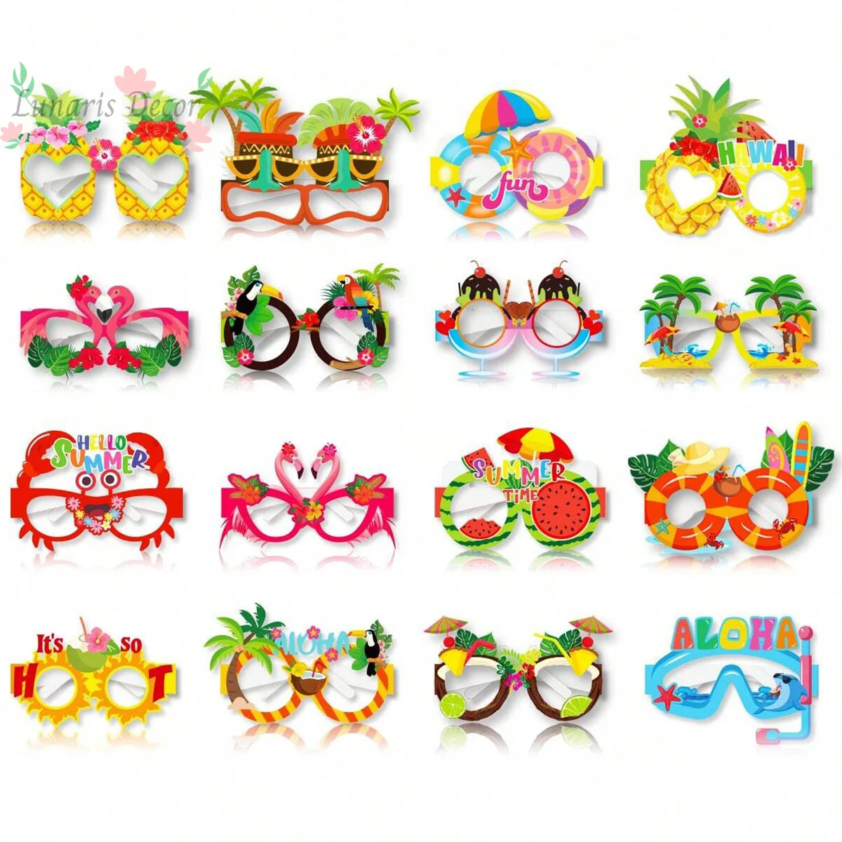 8pcs16pcs24pcsHawaii holiday party atmosphere funny paper glasses beach party photo props wholesale
8pcs16pcs24pcsHawaii holiday party atmosphere funny paper glasses beach party photo props wholesale