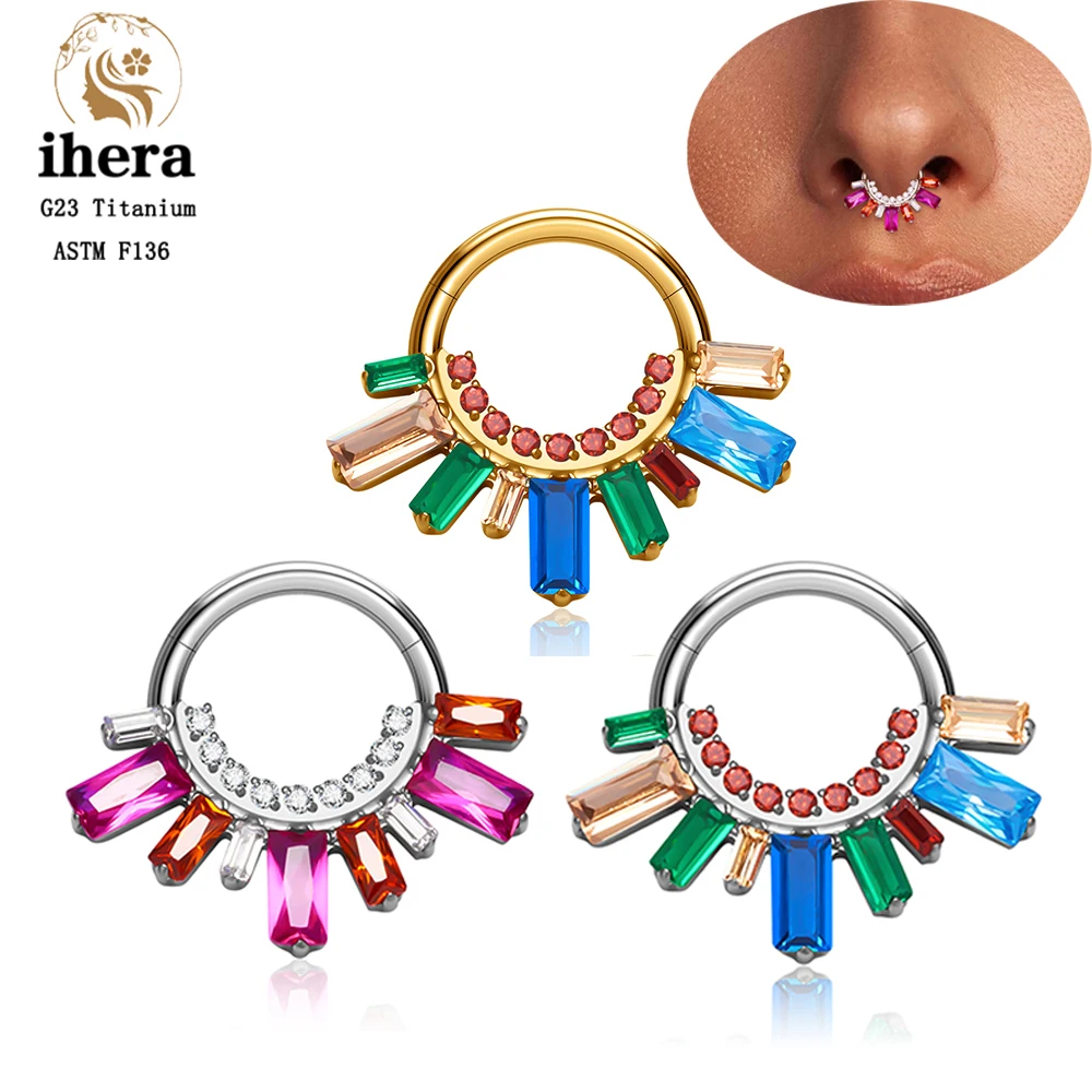 ASTM F136 Titanium Piercing Nose Rings 16G 8mm CZ Hinged Septum Hoop Womem Cartilage Helix Tragus Earrings Body Jewelry
ASTM F136 Titanium Piercing Nose Rings 16G 8mm CZ Hinged Septum Hoop Womem Cartilage Helix Tragus Earrings Body Jewelry